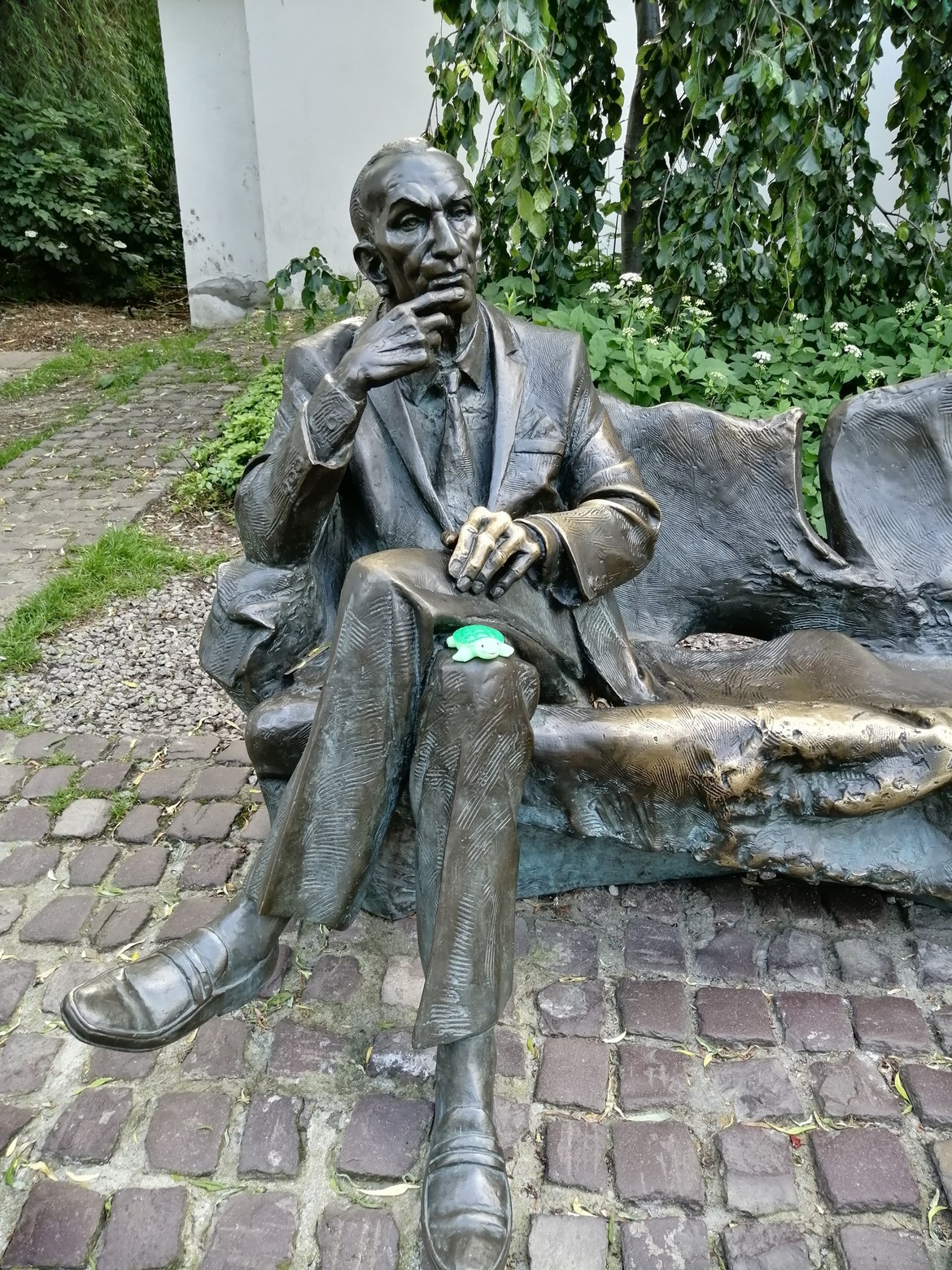 Jan Karski bench in Krakow where you can sit down to listen...