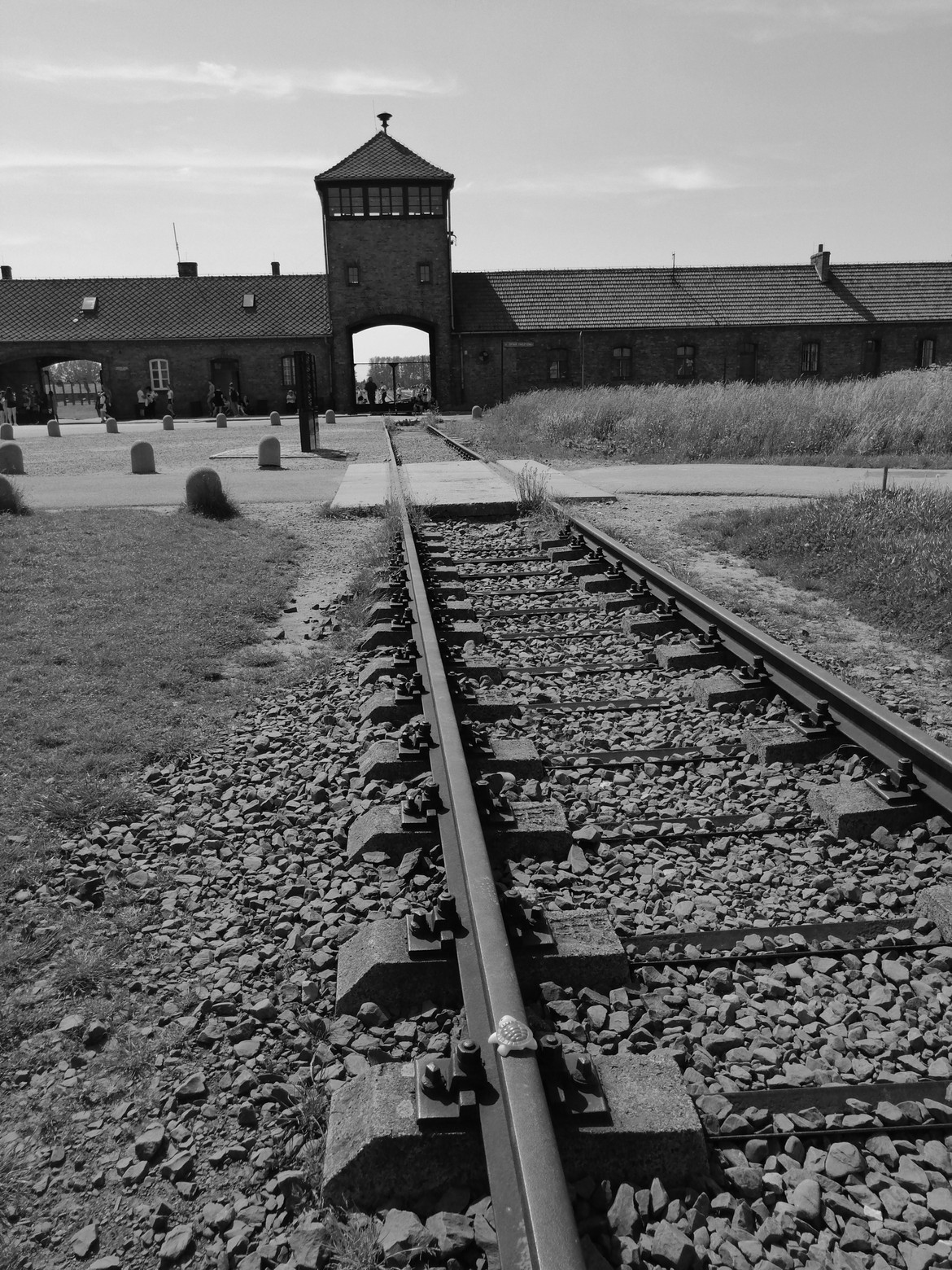 Rails into the camp Auschwitz II/Birkenau